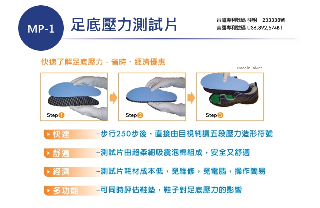 MP-1 足底壓力測試片